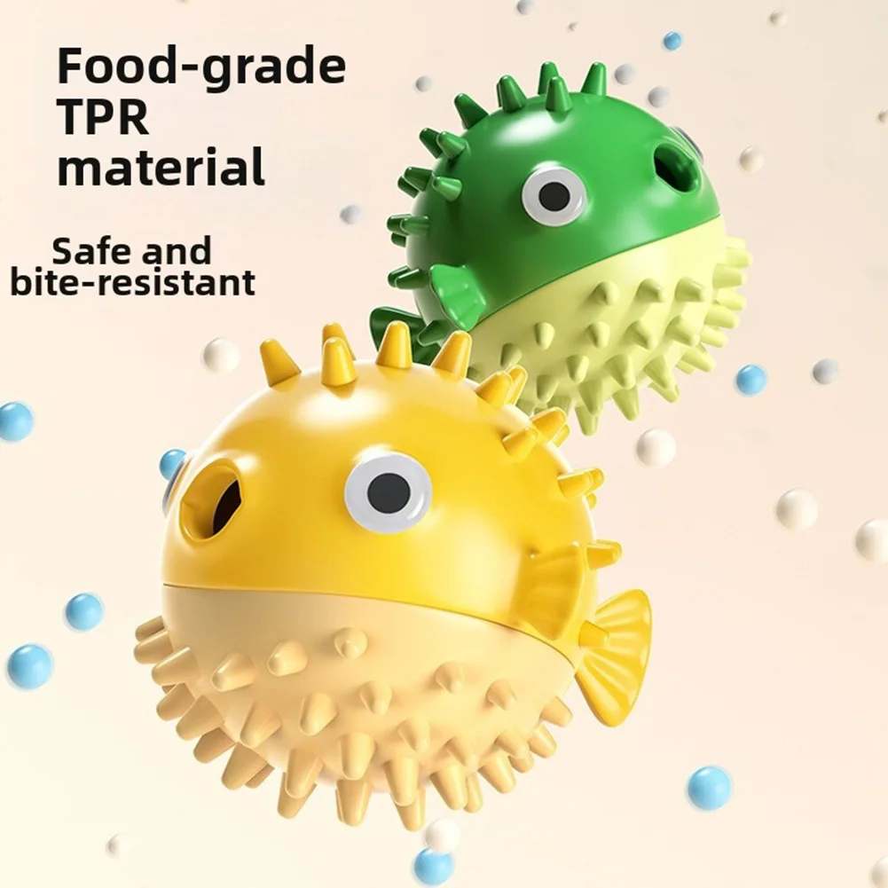 Dog Treat Dispensing Ball Shaped Like a Fish - Bouncy Chew Toy for Puppies with Sound Effect and Leak Proof Design - Image 2